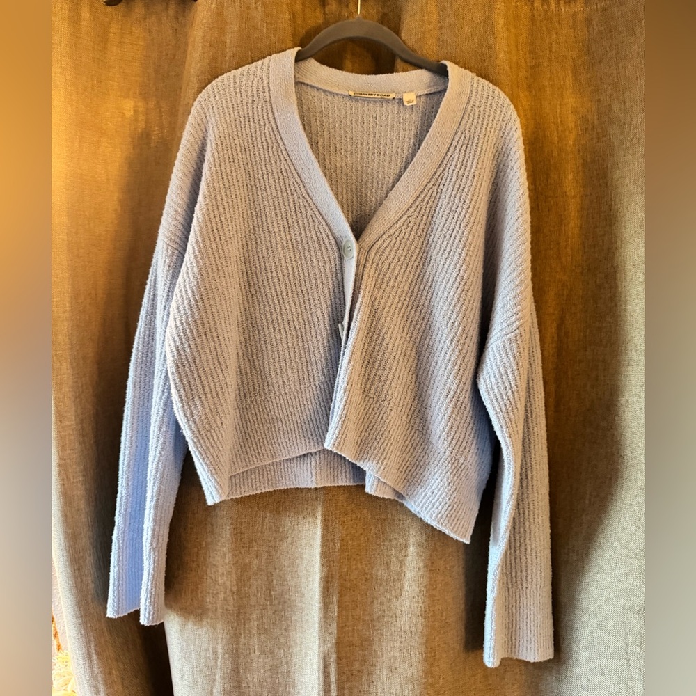 Country Road Blue Cardigan Sweater